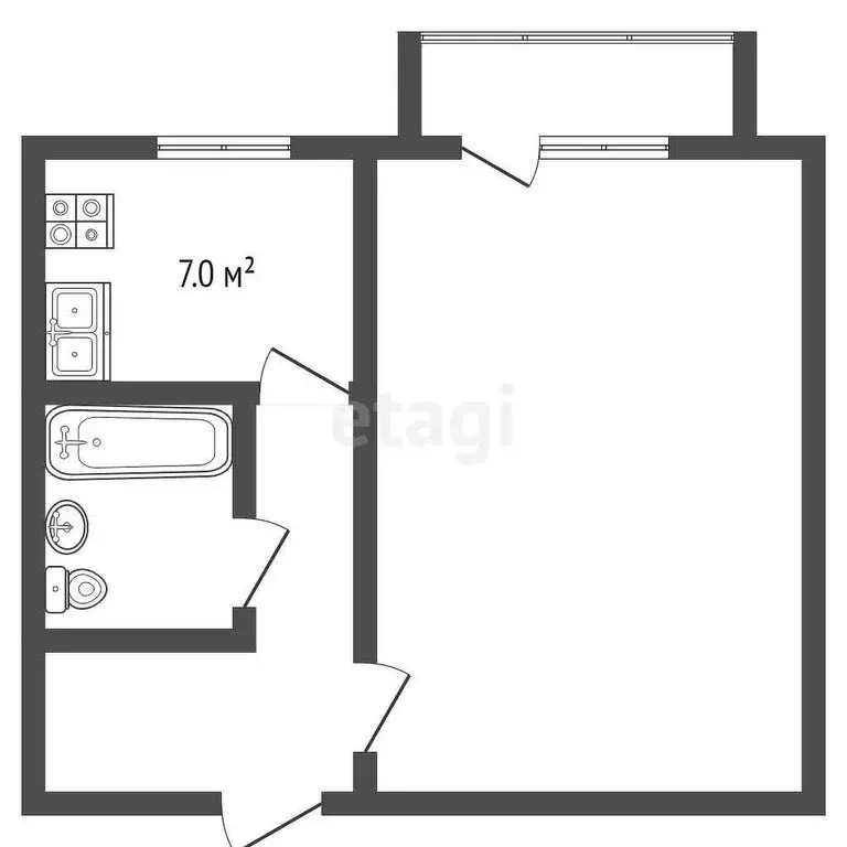 1-комнатная квартира: Балашов, улица Строителей, 5 (33.2 м) - Фото 1
