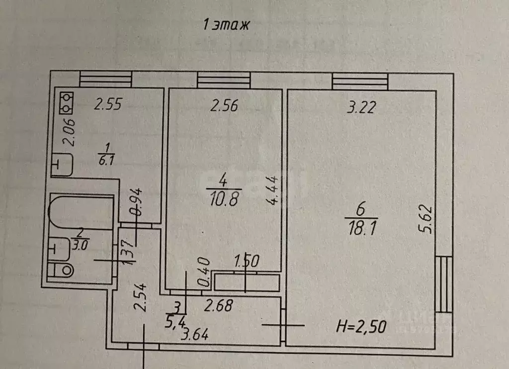 2-к кв. Татарстан, Казань ул. Маршала Чуйкова, 42 (42.0 м) - Фото 2