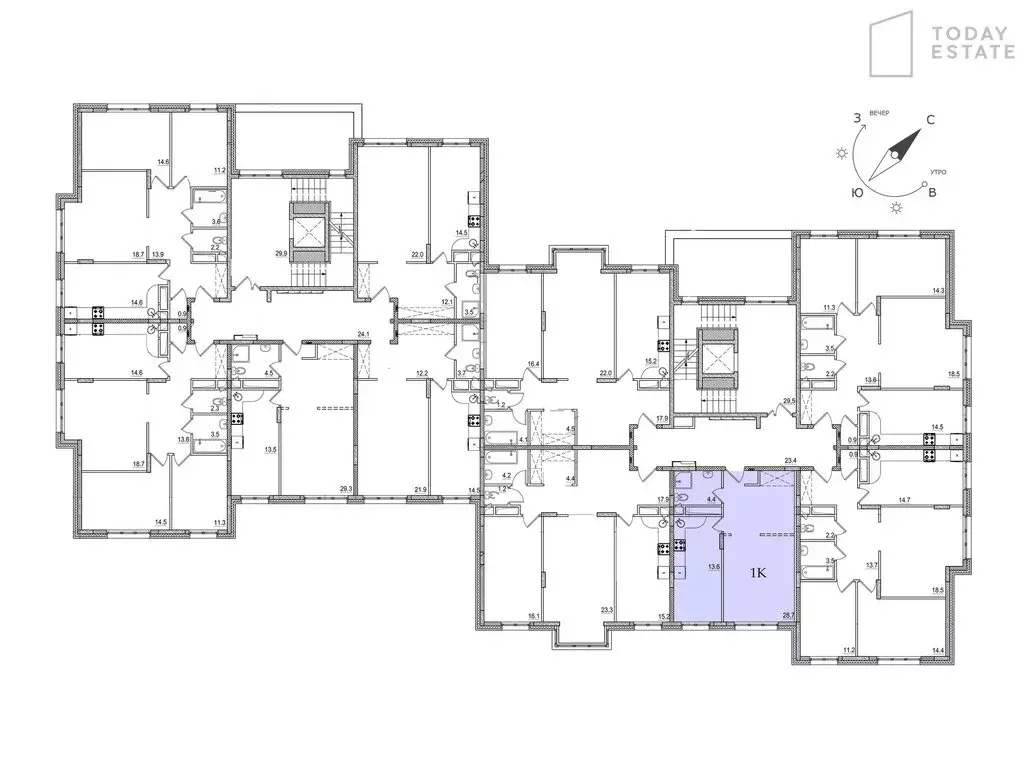 1-комнатная квартира: Болтино, улица Баздырева, 21 (48.1 м) - Фото 1