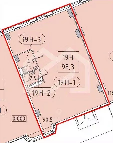 Помещение свободного назначения в Москва Марк жилой комплекс, к1 (98 ... - Фото 2