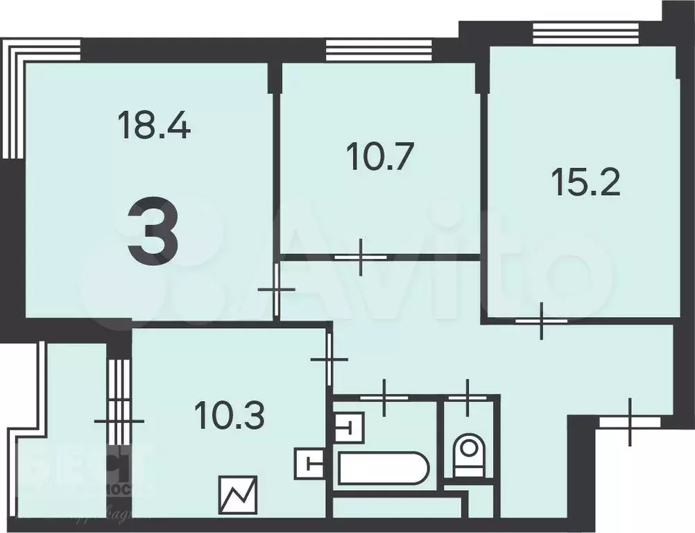 Аукцион: 3-к. квартира, 71,5 м, 20/25 эт. - Фото 0