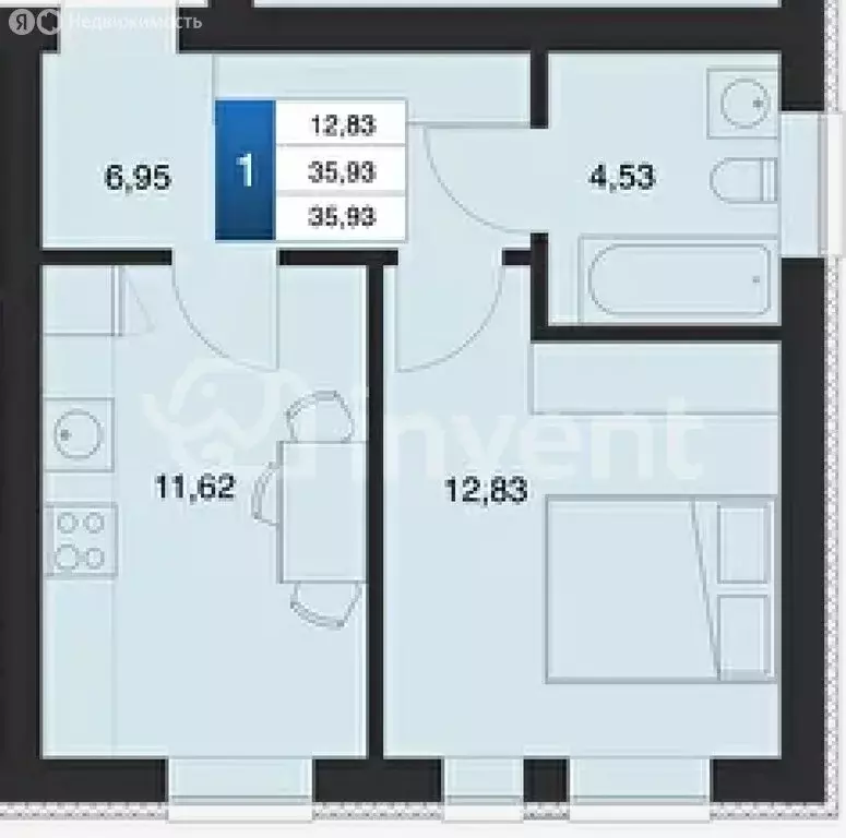 2-комнатная квартира: Пионерский, Октябрьская улица, 6Б (36 м) - Фото 0