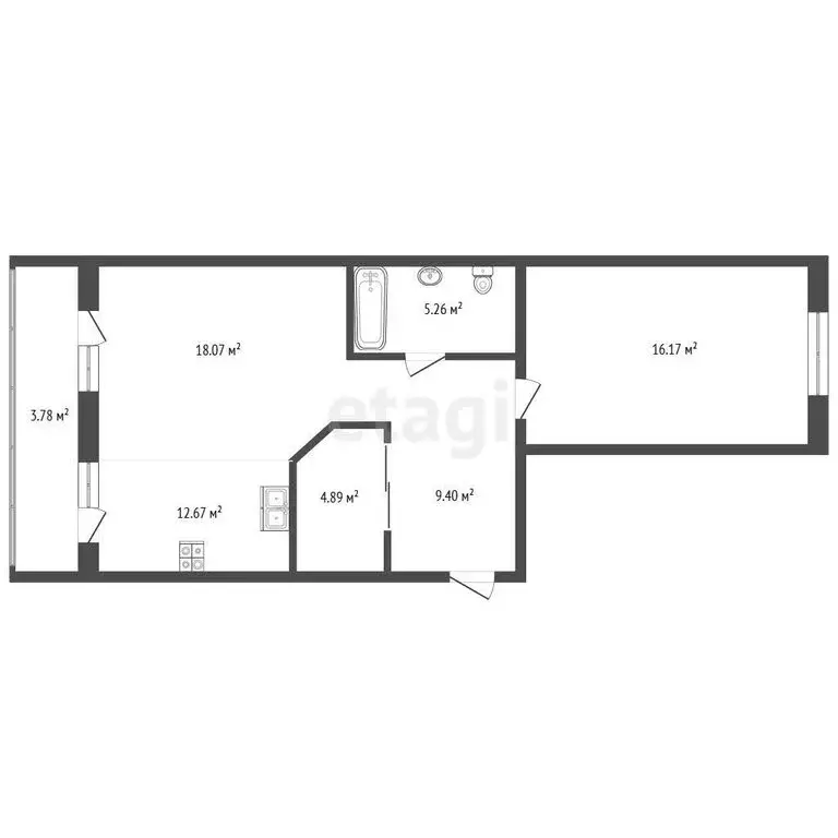 2-комнатная квартира: Йошкар-Ола, Комсомольская улица, 86 (67 м) - Фото 1