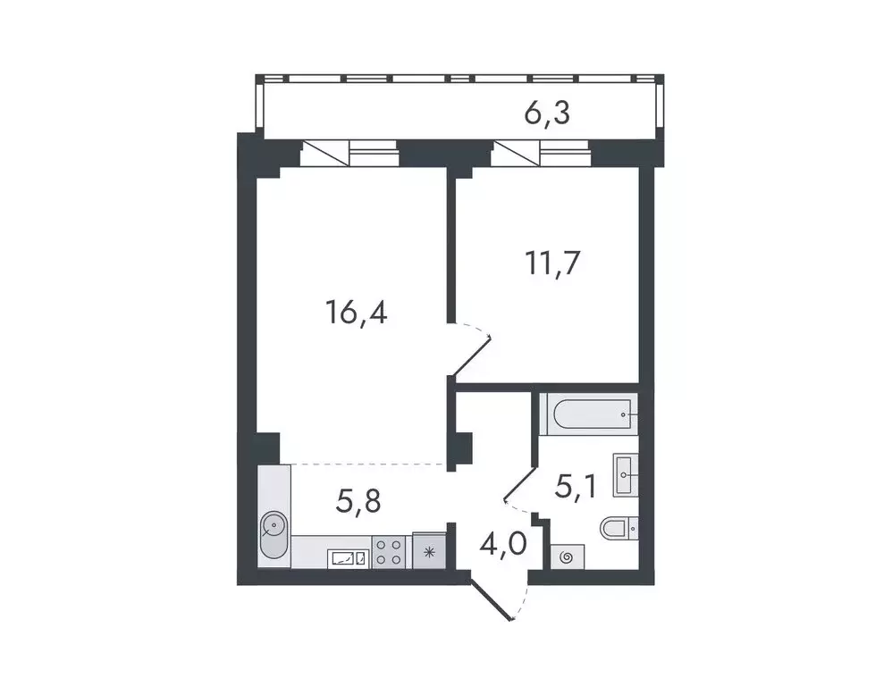 2-комнатная квартира: Киров, Чистопрудненская улица, 13 (49.3 м) - Фото 0