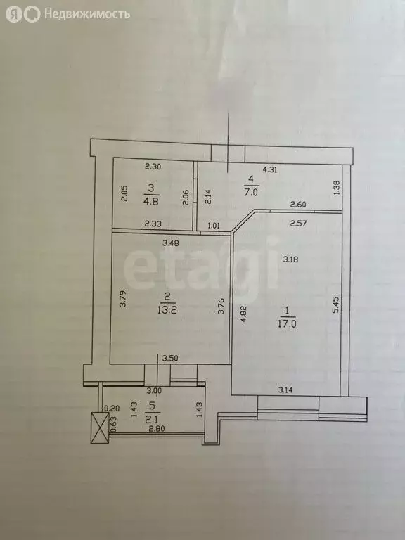 1-комнатная квартира: Казань, Дубравная улица, 2Д (42 м) - Фото 1