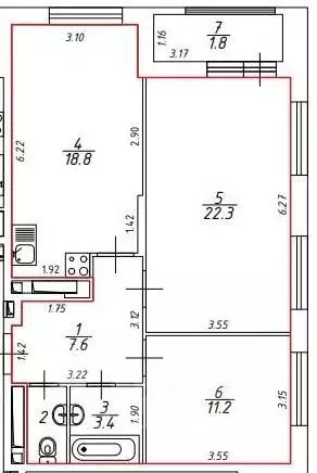 3-к кв. Москва ул. Коминтерна, 15 (67.0 м) - Фото 1