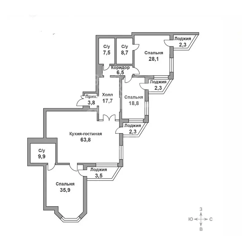 4-комнатная квартира: Москва, улица Архитектора Власова, 6 (195.3 м) - Фото 0