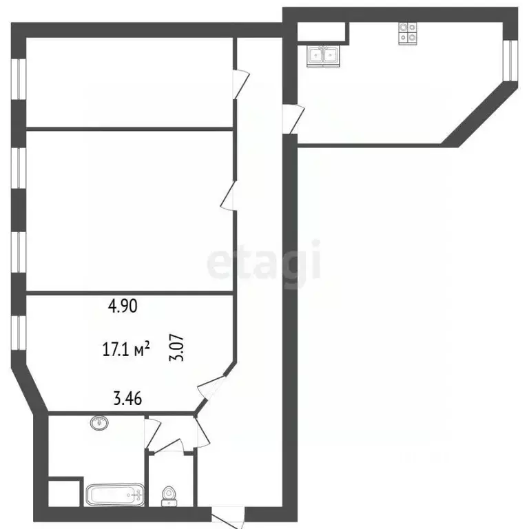 Комната Санкт-Петербург ул. Академика Лебедева, 12 (11.0 м) - Фото 2