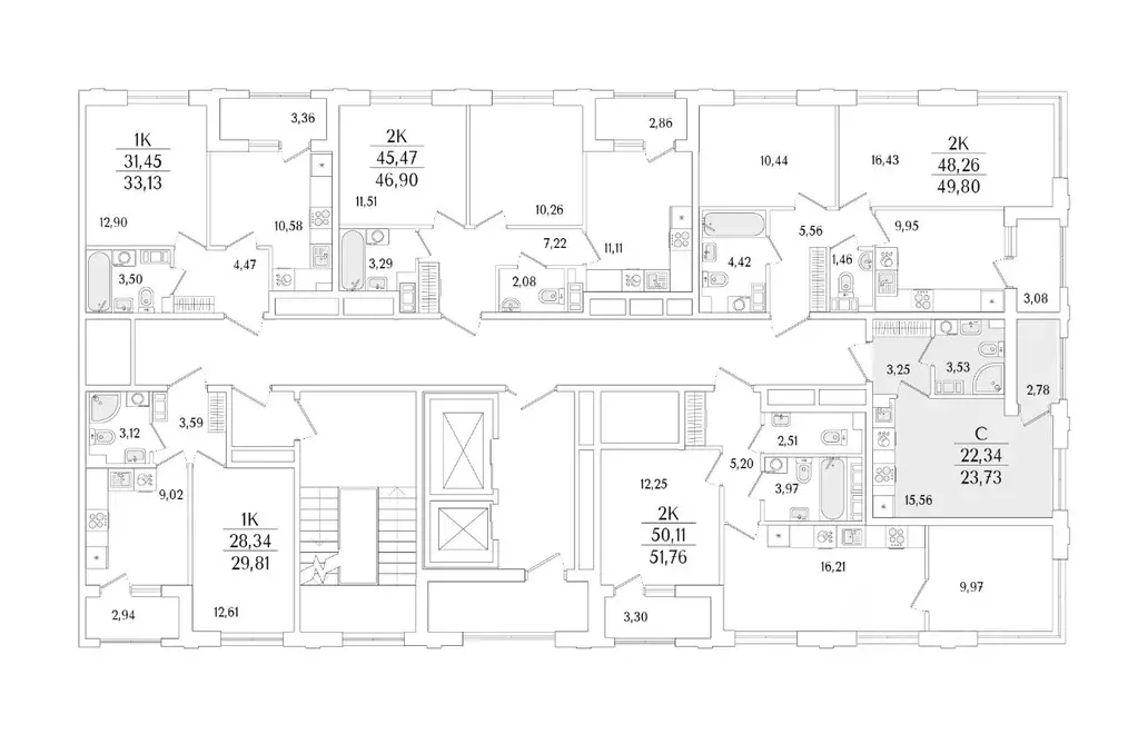 Студия Санкт-Петербург ул. Фучика, 12к2Г1 (23.73 м) - Фото 1