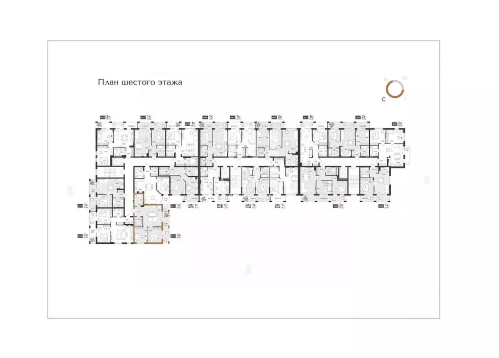 2-к кв. Калининградская область, Светлогорск Новая ул., 108-114 (68.81 ... - Фото 1