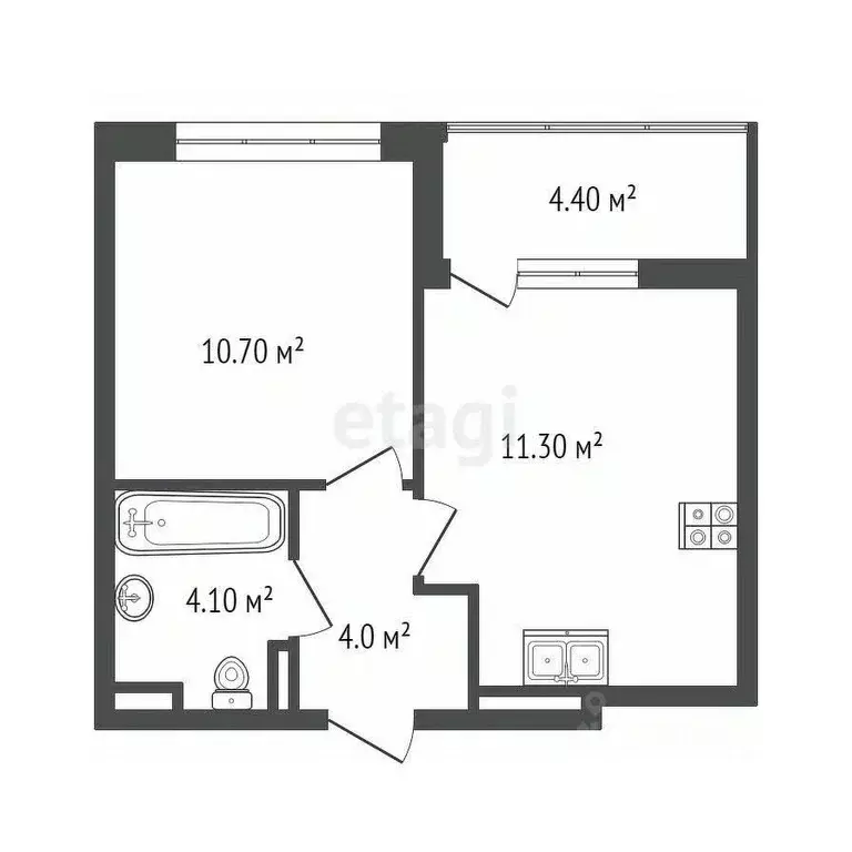 1-к кв. Санкт-Петербург Манчестерская ул., 5к1 (34.5 м) - Фото 1