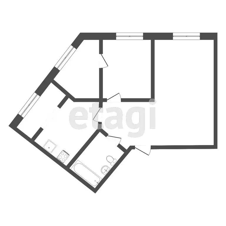 2-комнатная квартира: Тюмень, улица Василия Гольцова, 10 (93.3 м) - Фото 0