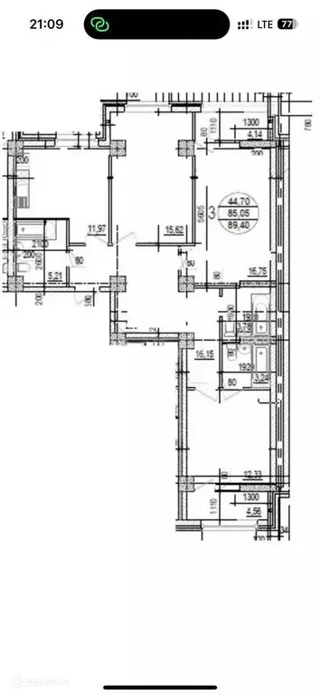 Продаётся 3-к квартира, 88.3 м - Фото 0