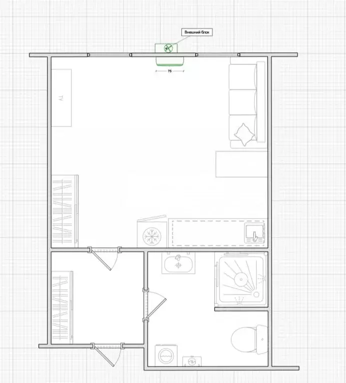 Студия Костромская область, Кострома ул. Свердлова, 26 (26.3 м) - Фото 2