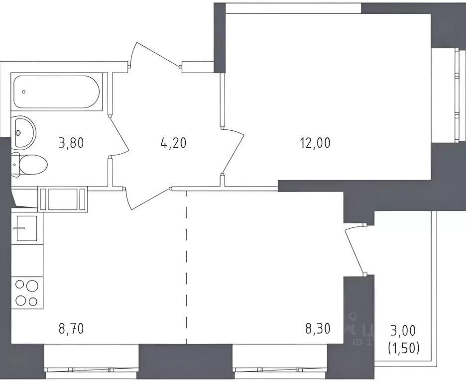 2-к кв. Московская область, Люберцы Зенино ЖК Самолет мкр, ул. Камова, ... - Фото 2