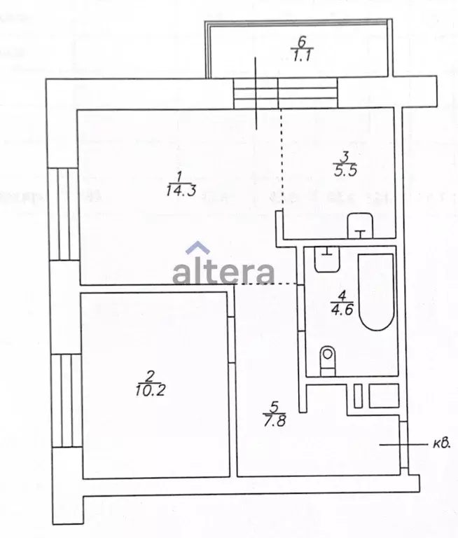 1-к кв. Татарстан, Казань ул. Архитектора Гайнутдинова, 26к3 (42.4 м) - Фото 2