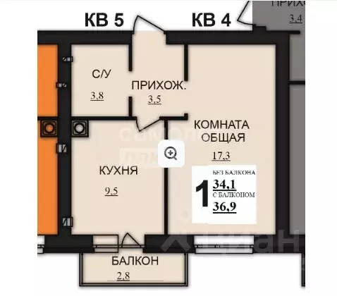 1-к кв. Ивановская область, Ивановский район, Богданихское с/пос, д. ... - Фото 2