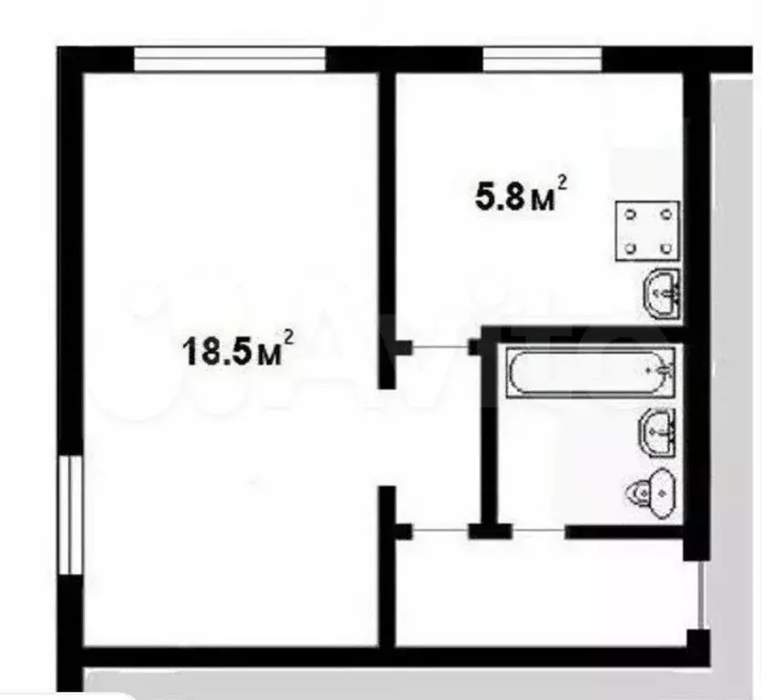 2-к. квартира, 52 м, 1/2 эт. - Фото 0