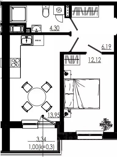 1-к кв. Ленинградская область, Тосненский район, Форносовское ... - Фото 1