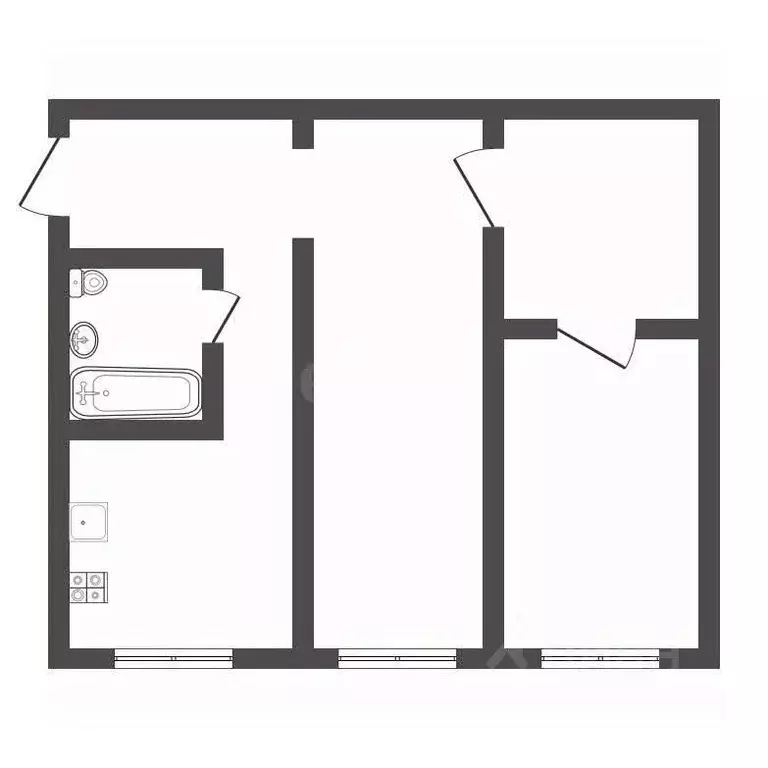 2-к кв. Тульская область, Тула ул. Кауля, 13к3 (45.9 м) - Фото 0