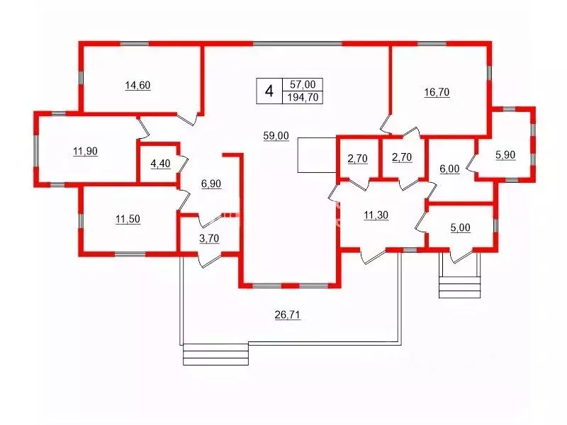 коттедж в карелия, кондопога ул. портовая, 6 (195 м) - Фото 1