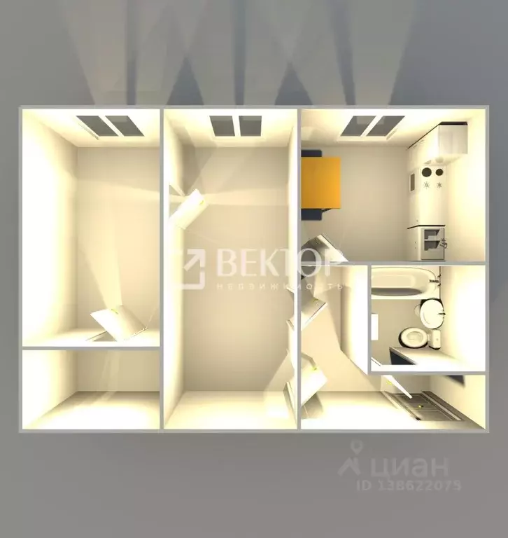 2-к кв. Ярославская область, Ярославль Пионерская ул., 1 (44.2 м) - Фото 2