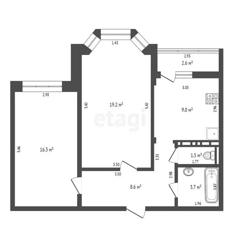 2-комнатная квартира: Анапа, улица Крылова, 13к3 (61.4 м) - Фото 0