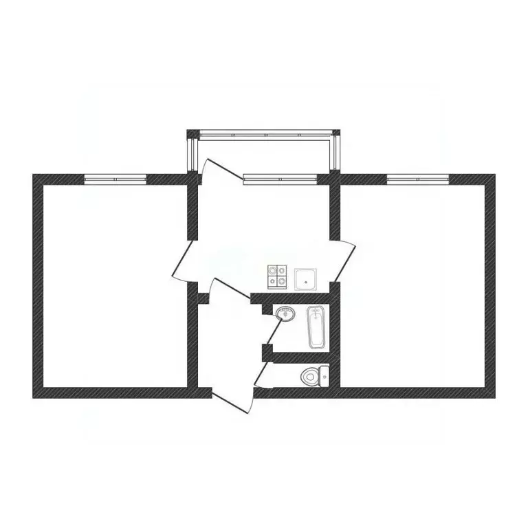 2-к кв. Кемеровская область, Междуреченск Кузнецкая ул., 41 (50.5 м) - Фото 2