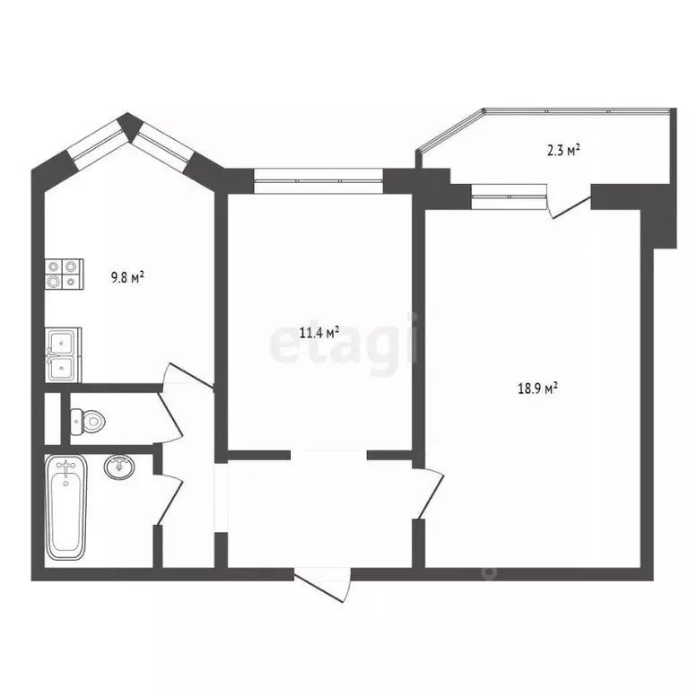 2-к кв. Москва Карамышевская наб., 48К3 (55.0 м) - Фото 1