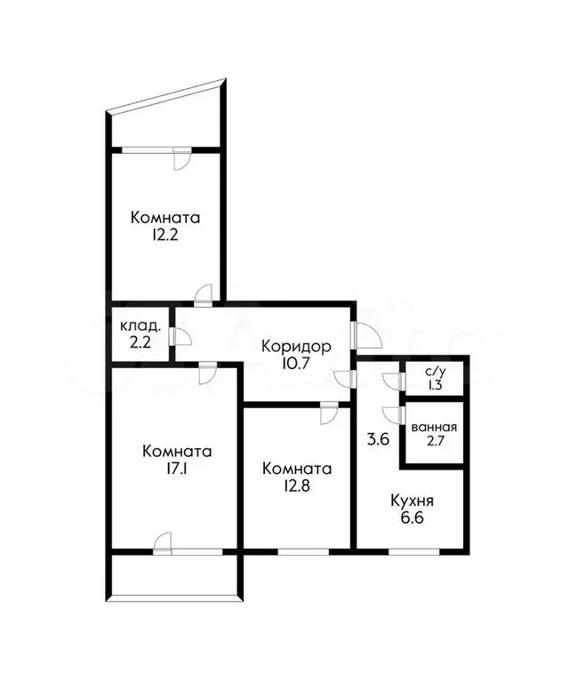 3-к. квартира, 79 м, 2/9 эт. - Фото 0