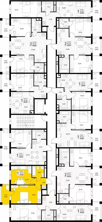 1-комнатная квартира: Сукко, жилой комплекс Кипарис (37.4 м) - Фото 1