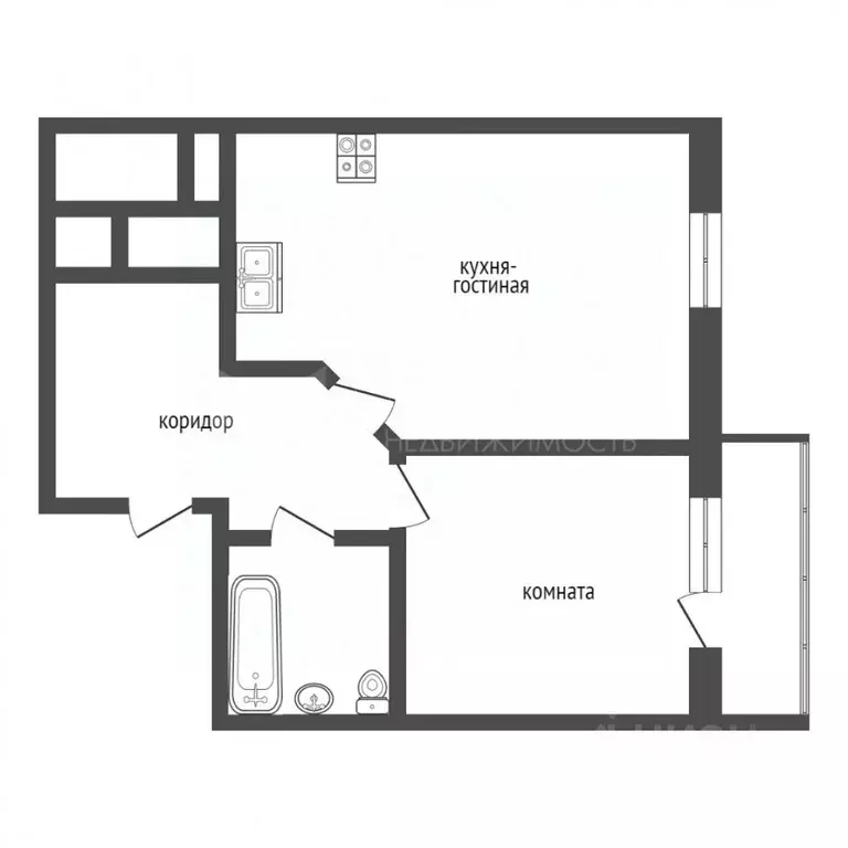 1-к кв. Тюменская область, Тюменский муниципальный округ, д. Патрушева ... - Фото 1