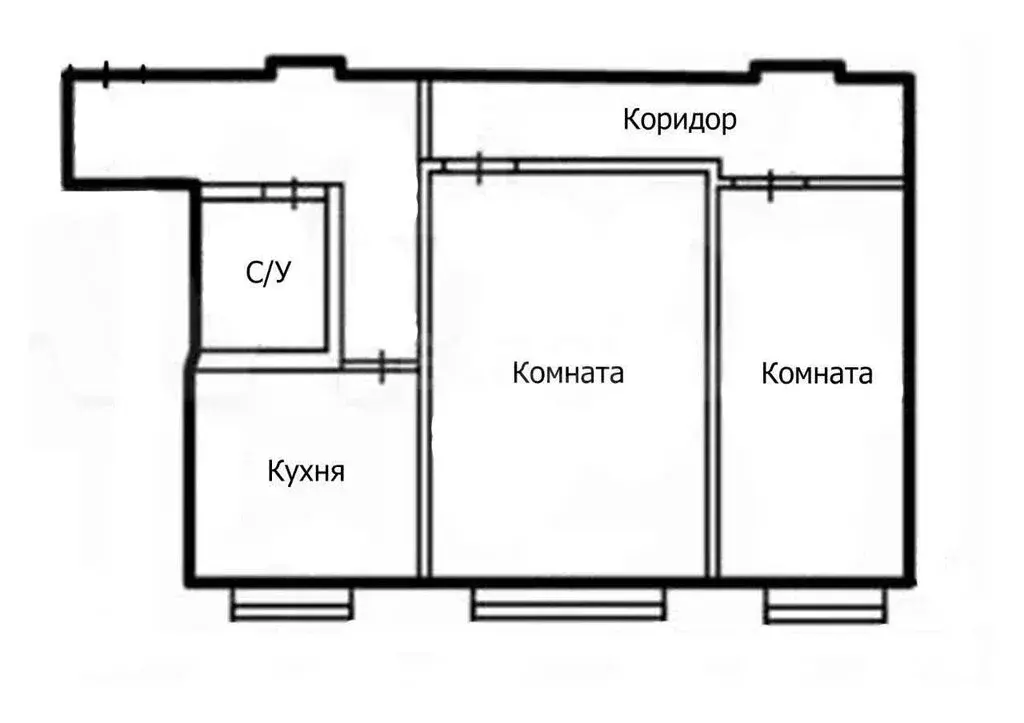 2-комнатная квартира: Курган, Краснодонская улица, 5 (42.9 м) - Фото 1