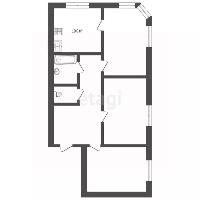 3-к кв. Челябинская область, Миасс ул. Ферсмана, 3 (65.1 м) - Фото 2