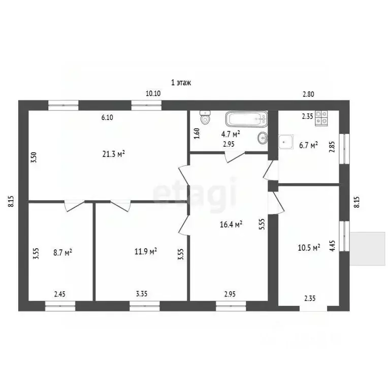 Дом в Крым, Бахчисарайский район, с. Долинное ул. Ленина, 17 (119 м) - Фото 2