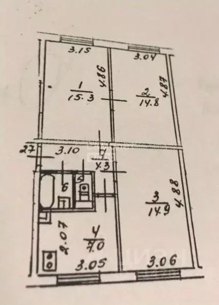 3-к кв. Московская область, Лобня Букинское ш., 28к2 (60.1 м) - Фото 1