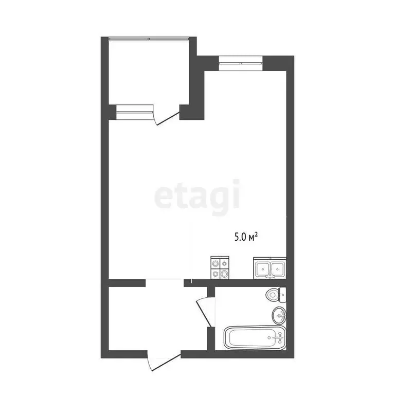 Квартира-студия: Тюмень, улица Червишевский Тракт, 47к3 (26.6 м) - Фото 1