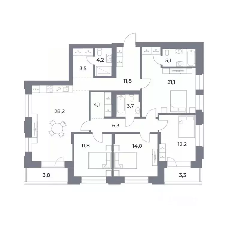 4-к кв. Новосибирская область, Новосибирск Железнодорожная ул., 18 ... - Фото 0