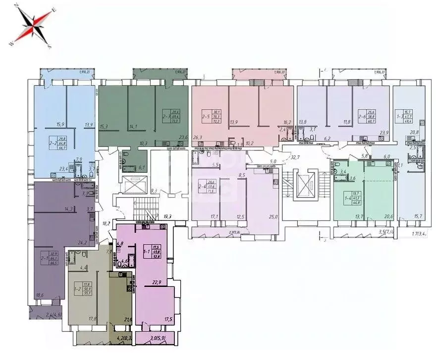 1-к кв. Вологодская область, Вологда Новгородская ул., 38 (52.8 м) - Фото 2