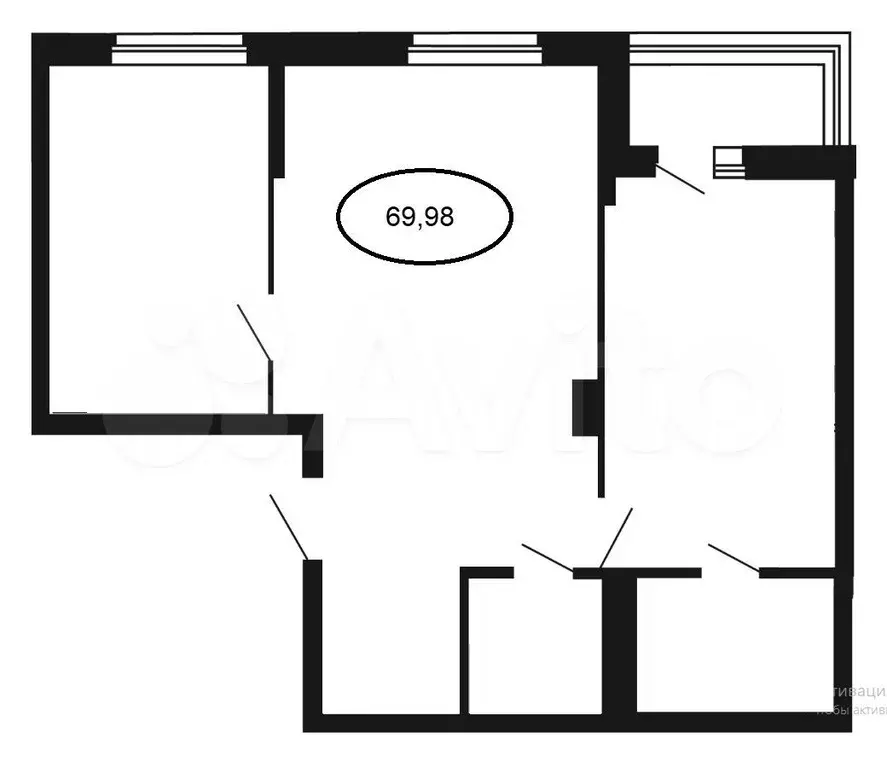 3-к. квартира, 70 м, 3/18 эт. - Фото 0
