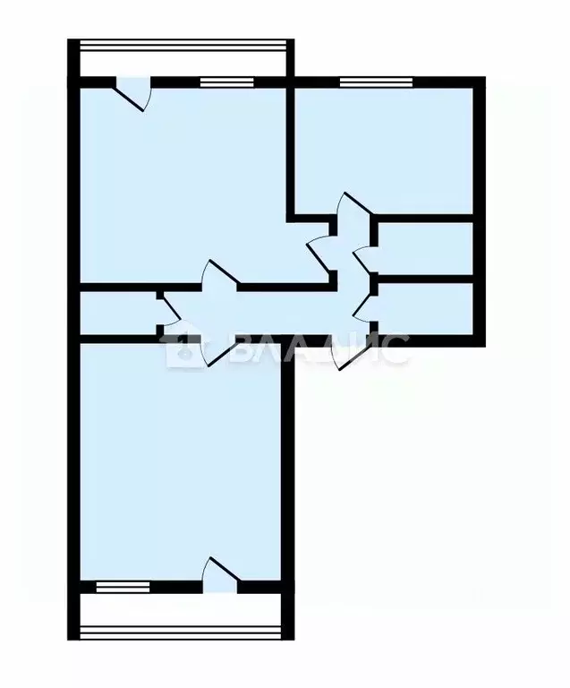 2-к кв. Московская область, Бронницы Советская ул., 112 (55.2 м) - Фото 1