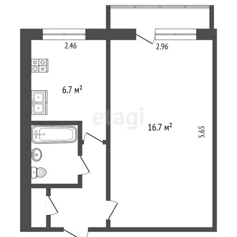 1-комнатная квартира: Вологда, Ярославская улица, 12 (30.4 м) - Фото 0