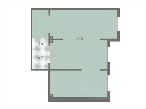 Офис в Санкт-Петербург пос. Шушары, Пулково Лэйк жилой комплекс (73 м) - Фото 1