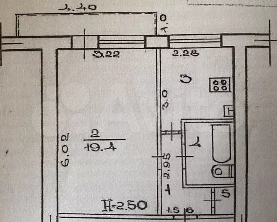 1-к. квартира, 32,7 м, 9/9 эт. - Фото 0