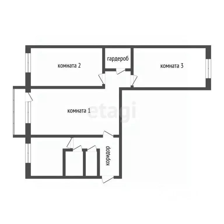 3-к кв. Бурятия, Улан-Удэ ул. Борсоева, 23 (60.0 м) - Фото 2