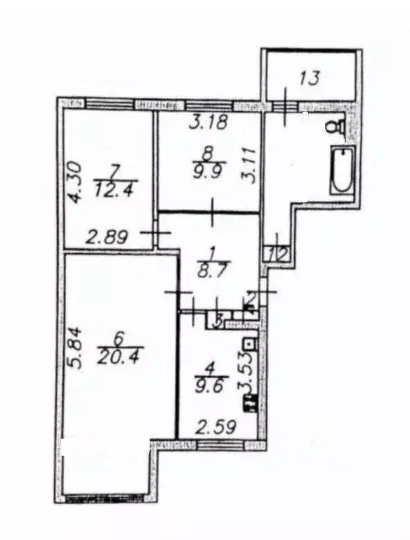 3-к кв. Астраханская область, Астрахань Румынская ул., 11 (69.4 м) - Фото 2