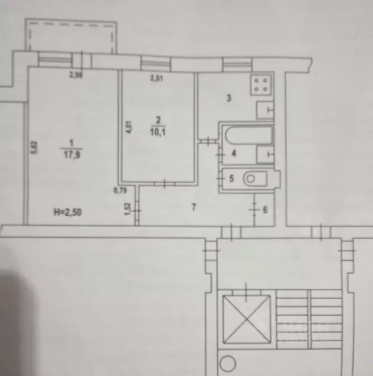 2-к кв. Волгоградская область, Волгоград ул. Остравская, 20 (44.9 м) - Фото 2