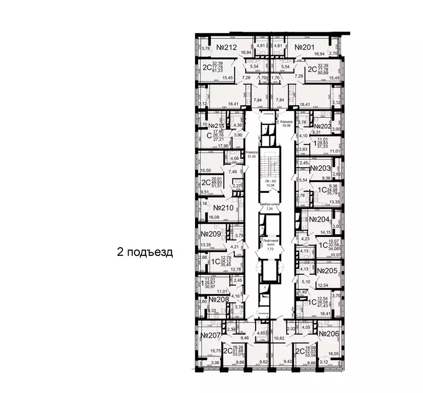 2-к кв. Тульская область, Тула пос. Горелки, Время жилой комплекс ... - Фото 2