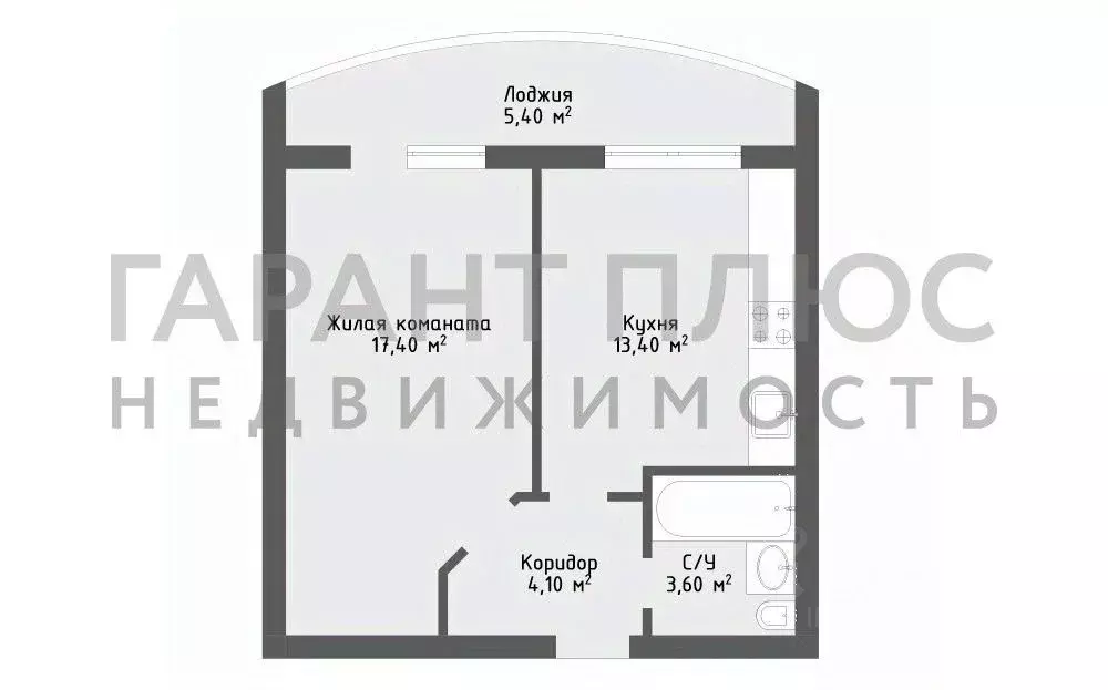 1-к кв. Липецкая область, Липецк ул. И.В. Свиридова, 18 (42.0 м) - Фото 2