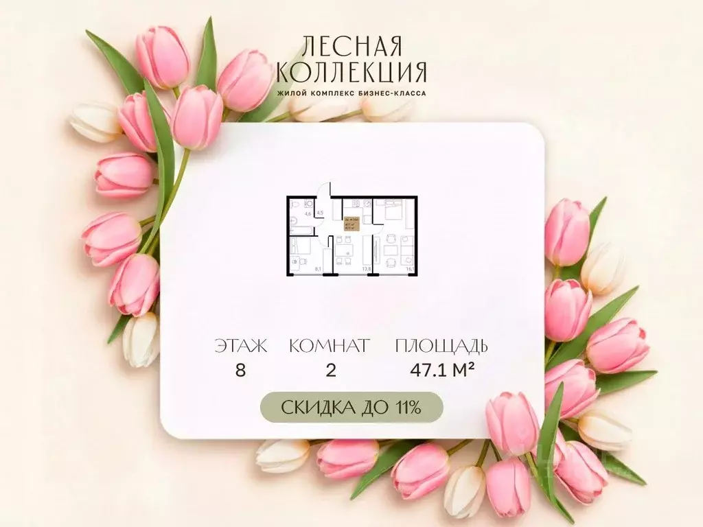 2-к кв. Московская область, Химки Лесная Коллекция жилой комплекс, к1 ... - Фото 1